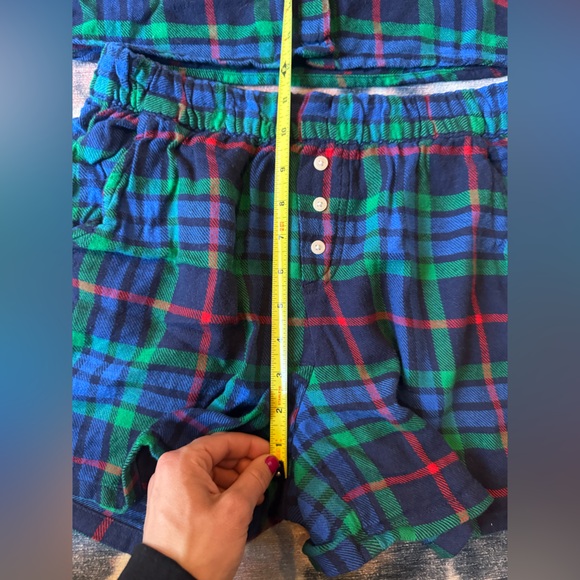 Aerie Flannel Blue and Green Plaid Pajama Set (Matching Dog PJs also for sale) - Picture 7 of 12